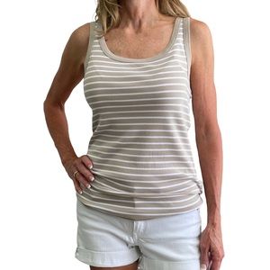 Caslon striped tank top in Size Medium.